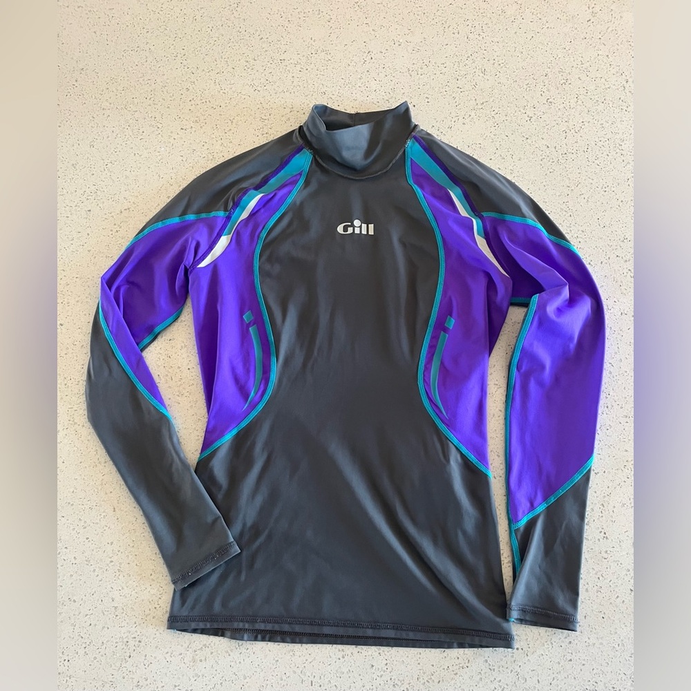 Gill Women's Purple and Gray Swim Top